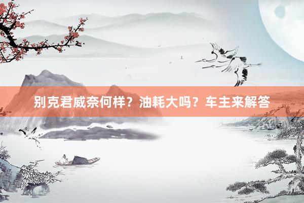 别克君威奈何样？油耗大吗？车主来解答