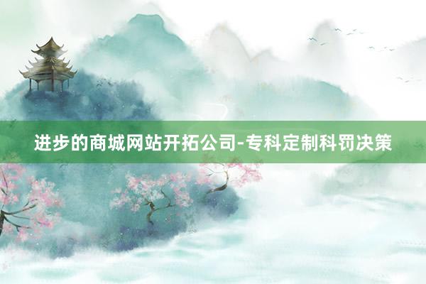 进步的商城网站开拓公司-专科定制科罚决策