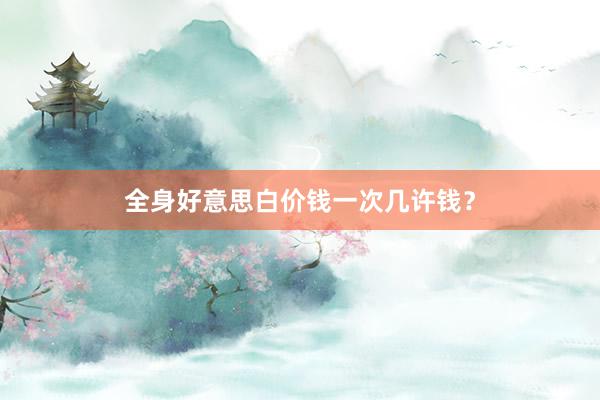 全身好意思白价钱一次几许钱？
